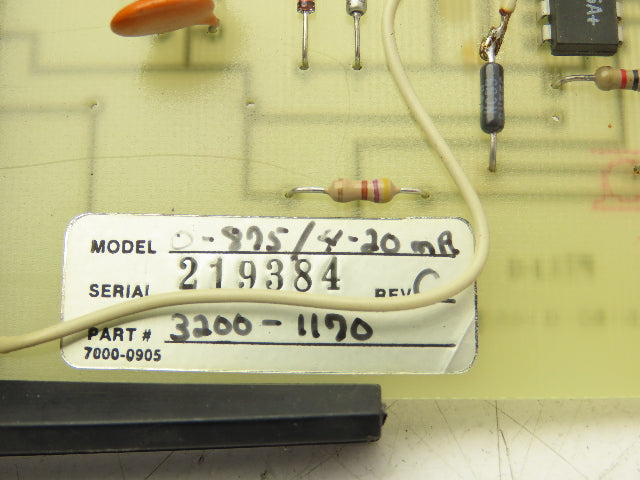 Fenner Contrex 3200-1170 Converter Module PC Board 0-875/4-20mA