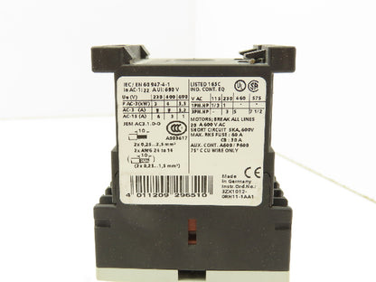 Siemens 3RT1016-2BB42 Contactor 24VDC Coil 9A 400VAC 4kW 3Pole Lot Of 6