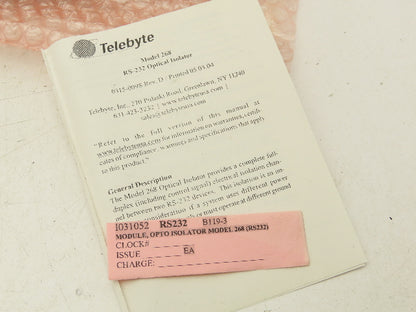 Telebyte Model 268 Opto-Isolation Module RS-232 DCE DTE