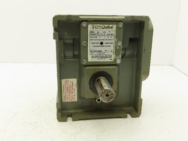 US Motors Torqube QC Gearbox 5:1 Reducer 350 RPM 4.2Hp LH 56C 700 In-Lbs