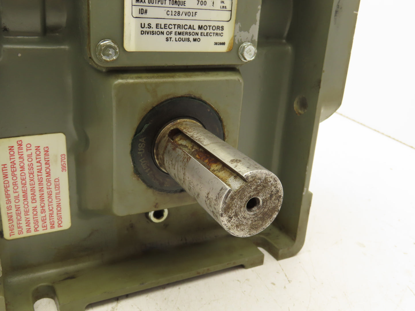 US Motors Torqube QC Gearbox 5:1 Reducer 350 RPM 4.2Hp LH 56C 700 In-Lbs