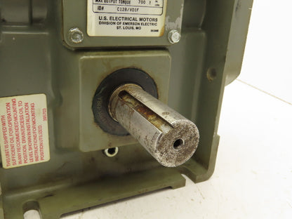 US Motors Torqube QC Gearbox 5:1 Reducer 350 RPM 4.2Hp LH 56C 700 In-Lbs