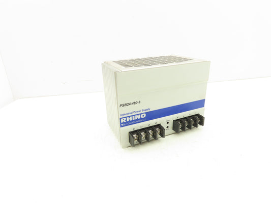 Automation Direct Rhino PSB24-480-3 Power Supply 500VAC 3PH In 24VDC 20A Out
