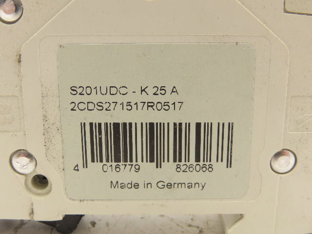 ABB S201UDC-K25A Single Pole Circuit Breaker 25A DIN Mountable Lot of 6