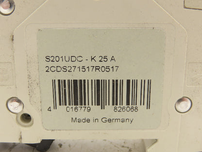 ABB S201UDC-K25A Single Pole Circuit Breaker 25A DIN Mountable Lot of 6