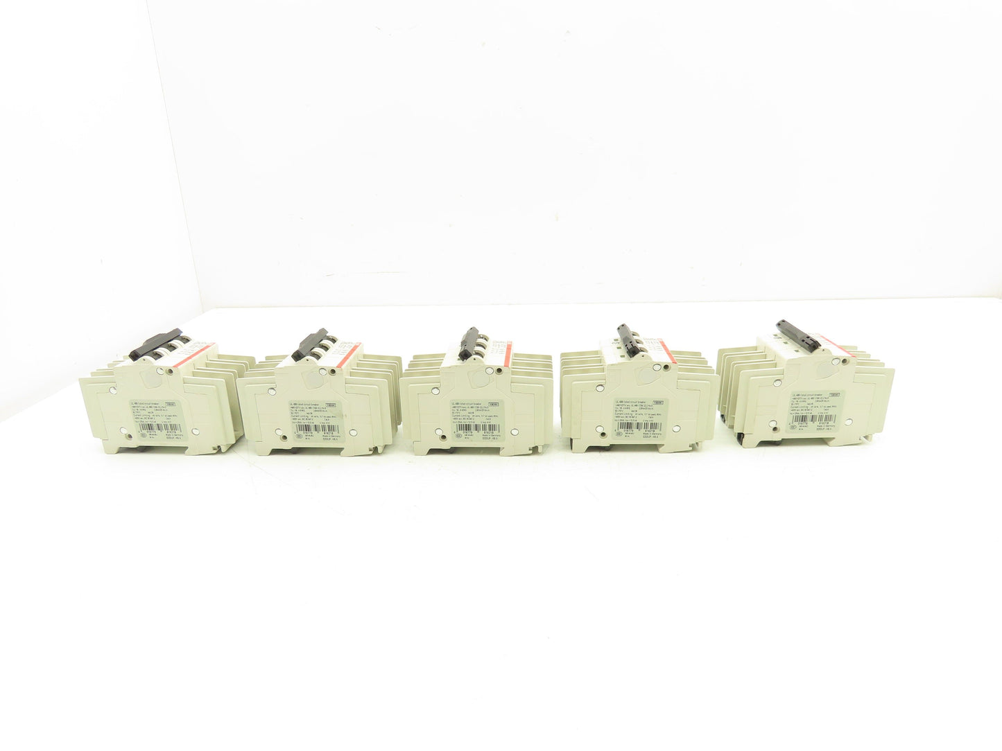 ABB S203UP-K6A 3-Pole Circuit Breaker 20A 480VAC 18-4AWG DIN Mountable Lot of 5