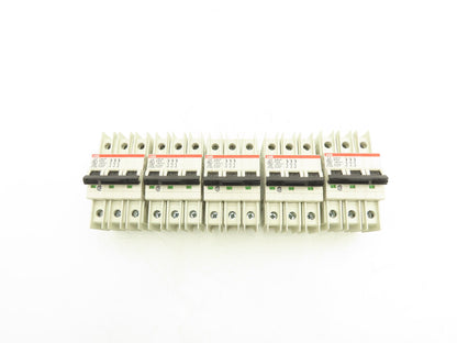 ABB S203UP-K6A 3-Pole Circuit Breaker 20A 480VAC 18-4AWG DIN Mountable Lot of 5