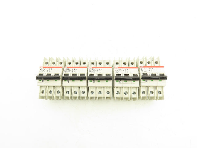 ABB S203UP-K6A 3-Pole Circuit Breaker 20A 480VAC 18-4AWG DIN Mountable Lot of 5
