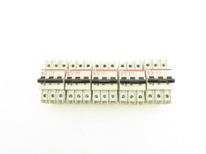 ABB S203UP-K6A 3-Pole Circuit Breaker 20A 480VAC 18-4AWG DIN Mountable Lot of 5