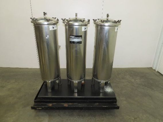 Ebbco HRF-155-LP Stainless Hurricane Filter Vessel 3-Filter Portable System