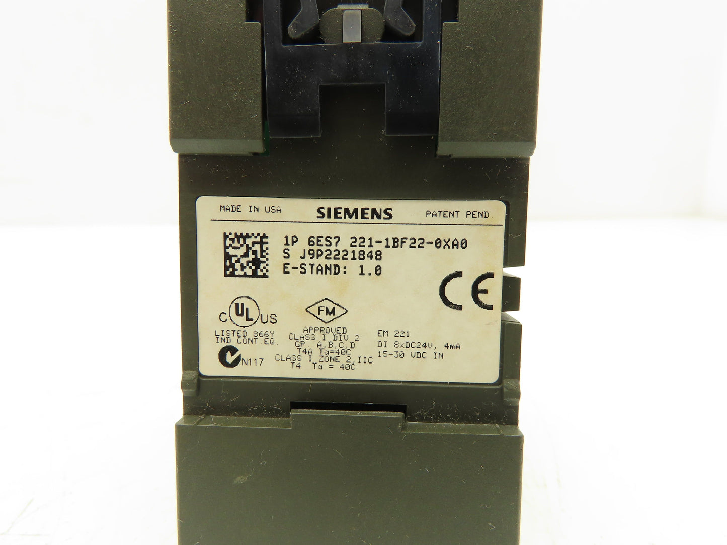 Siemens 6ES7 221-1BF22-0XA0 EM 221 DC Input Module Lot of 3