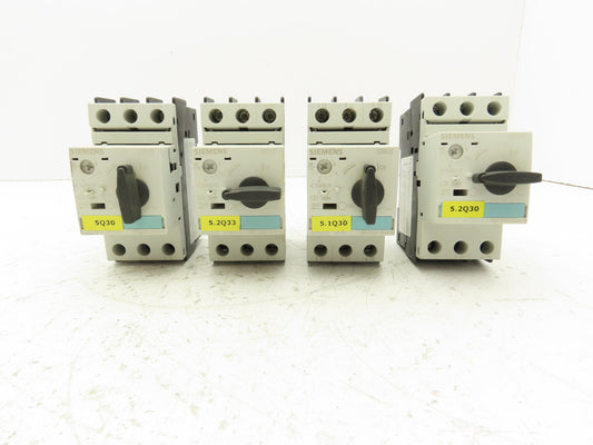 Siemens 3RV1021-4AA10 Circuit Breaker Motor Protector Lot of 4
