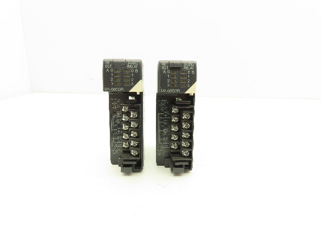 Automation Direct D2-08CDR I/O Module 20-28VDC 8mA Lot of 2 (Missing Doors)