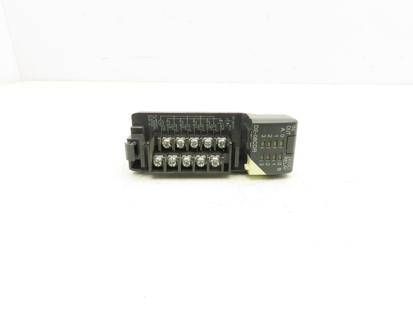 Automation Direct D2-08CDR I/O Module 20-28VDC 8mA Lot of 2 (Missing Doors)