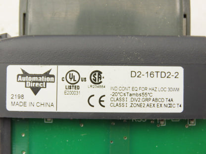 Automation Direct D2-16TD2-2 Output Module 10.2-26.4 VDC 0.1A In Lot of 4