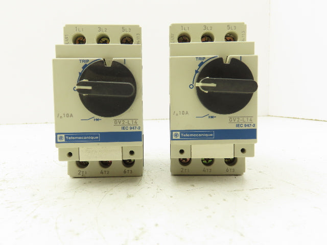 Telemecanique GV2-L14 Manual Motor Starter Circuit Breaker 10A 3 Pole Lot of 2
