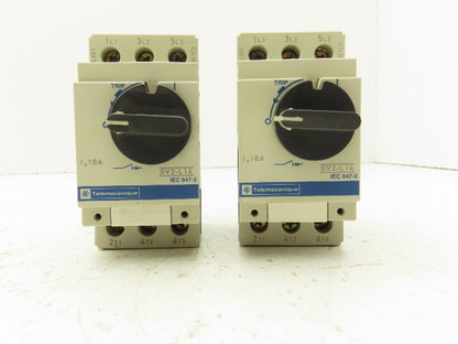Telemecanique GV2-L14 Manual Motor Starter Circuit Breaker 10A 3 Pole Lot of 2