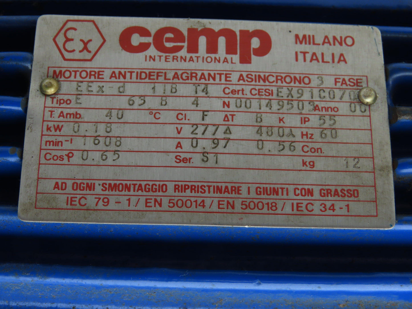 Cemp Bonfiglioli MVF 44/F Gearmotor 14:1 Hollow Shaft Spaggiari Variable Speed