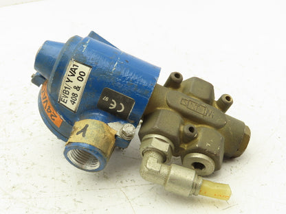 Nadi C38T09E0D 3-Way Brass Solenoid Valve 24V 3/8" NPT Universal