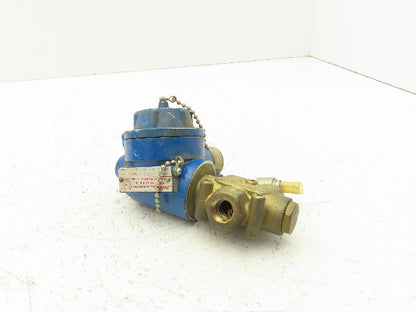 Nadi C38T09E0D 3-Way Brass Solenoid Valve 24V 3/8" NPT Universal