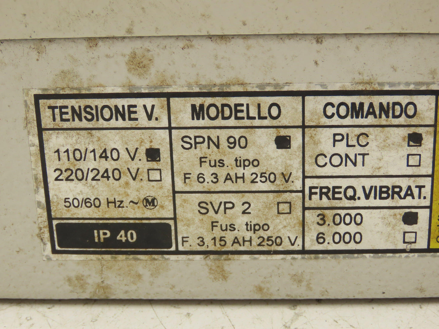 3Master Vibratori SPN 90 Vibratory Feeder Vibration Controller 110/140V