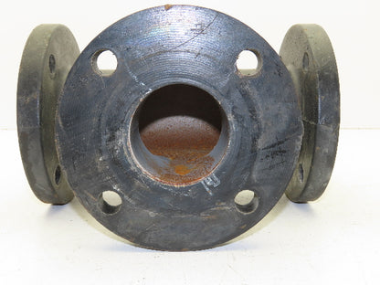 G 125A 3" Flanged Pipe Tee Black Cast Iron Fitting 4-Bolt