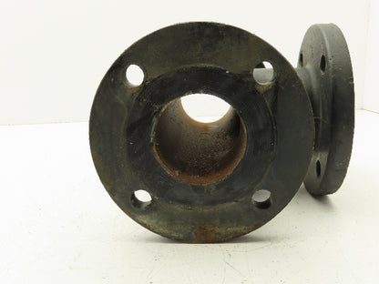 G 125A 3" Flanged Pipe Tee Black Cast Iron Fitting 4-Bolt