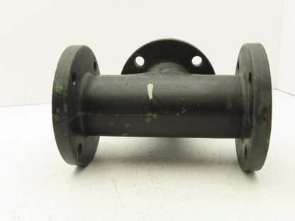 G 125A 3" Flanged Pipe Tee Black Cast Iron Fitting 4-Bolt