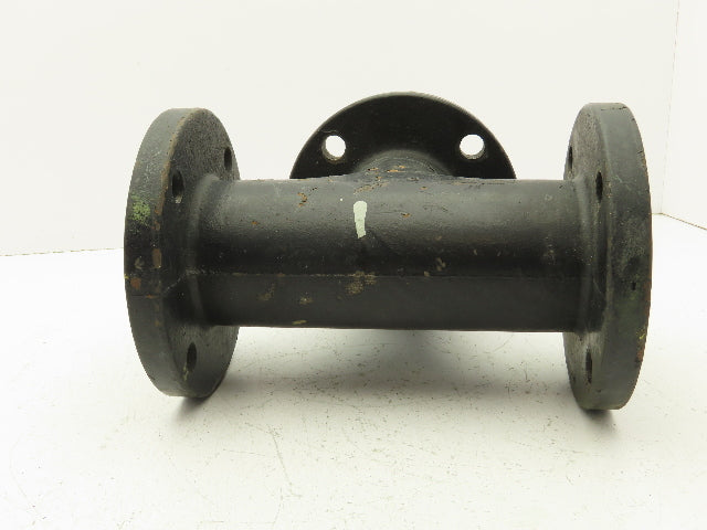 G 125A 3" Flanged Pipe Tee Black Cast Iron Fitting 4-Bolt