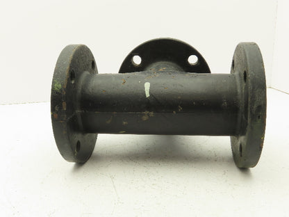 G 125A 3" Flanged Pipe Tee Black Cast Iron Fitting 4-Bolt