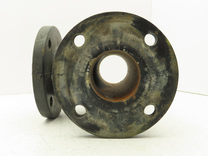 G 125A 3" Flanged Pipe Tee Black Cast Iron Fitting 4-Bolt