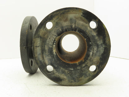 G 125A 3" Flanged Pipe Tee Black Cast Iron Fitting 4-Bolt