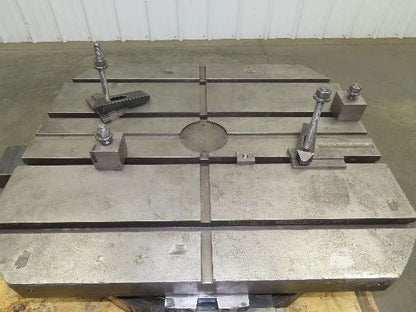 Cincinnati Gilbert Manual Rotary T-Slot Table with Air Lift 36"x 42"