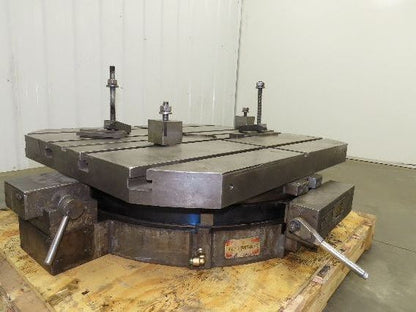 Cincinnati Gilbert Manual Rotary T-Slot Table with Air Lift 36"x 42"