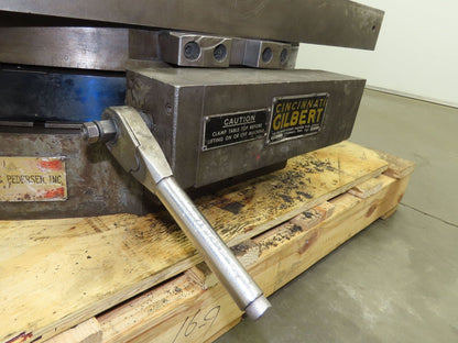 Cincinnati Gilbert Manual Rotary T-Slot Table with Air Lift 36"x 42"