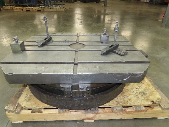 Cincinnati Gilbert Manual Rotary T-Slot Table with Air Lift 36"x 42"