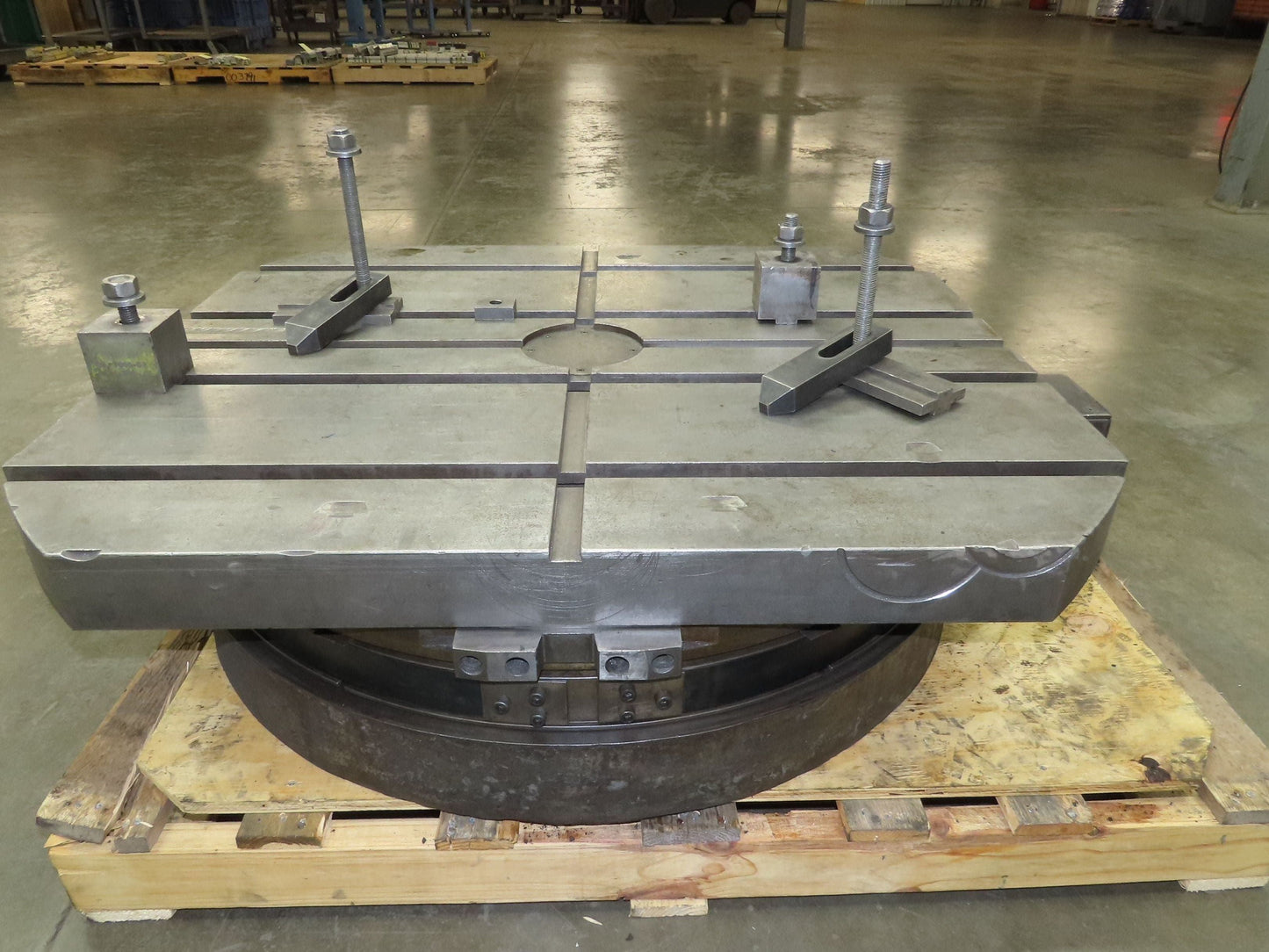 Cincinnati Gilbert Manual Rotary T-Slot Table with Air Lift 36"x 42"