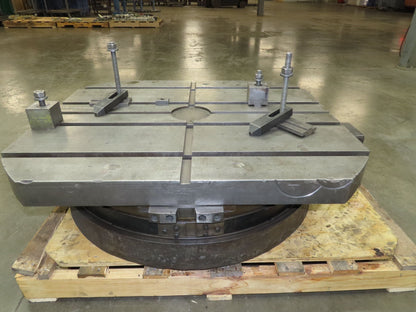 Cincinnati Gilbert Manual Rotary T-Slot Table with Air Lift 36"x 42"