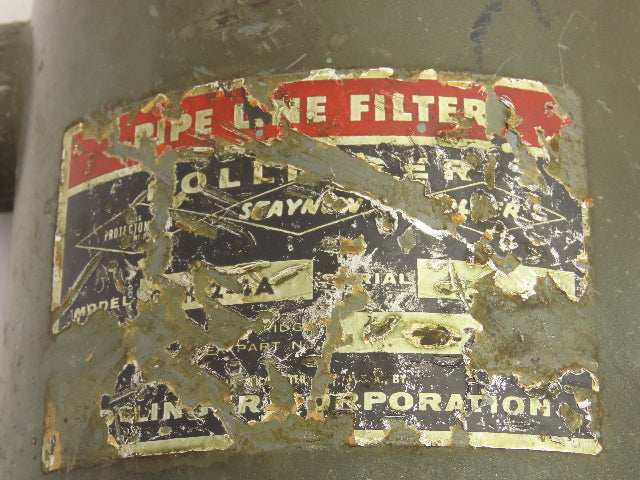 Dollinger Pipeline Filter Air Gas Vacuum Steel Housing 1.5" NPT 19"H