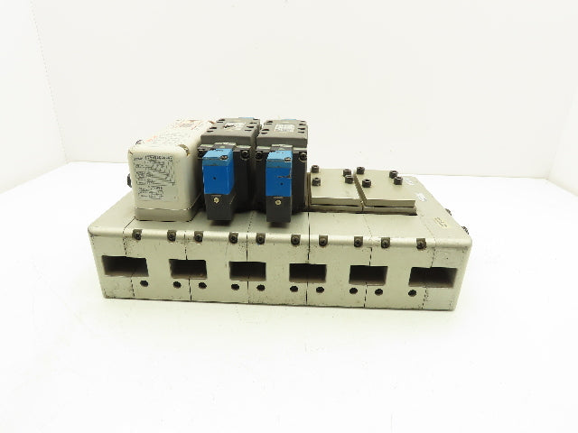 SMC VV825-04S-SUQW0 5-Station Pneumatic Manifold 4/2 Solenoid Valves 24V 1/2"npt