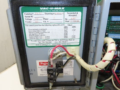 Vac-U-Max Dry Bulk Hopper 12" Receiver with Vacuum Wand 1.5" Suction Feeder 115V
