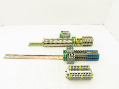Terminal Block DIN Rail Connectors 20-2AWG Lot of 75