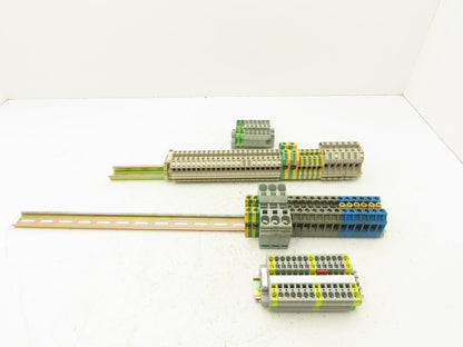 Terminal Block DIN Rail Connectors 20-2AWG Lot of 75