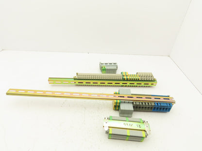 Terminal Block DIN Rail Connectors 20-2AWG Lot of 75
