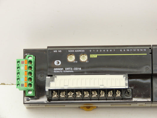Omron DRT2-OD16 XWT-ID16 Remote Terminal PLC Input Output Module Set