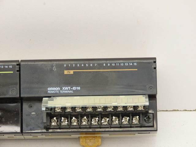 Omron DRT2-OD16 XWT-ID16 Remote Terminal PLC Input Output Module Set