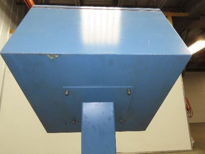 Sloped Top Pedestal Electrical Enclosure 420x420x240mm HMI 30° Caster Wheels