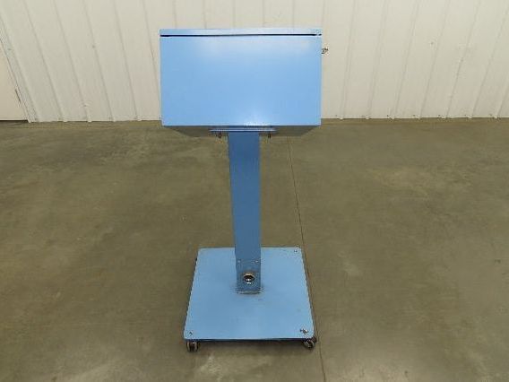 Sloped Top Pedestal Electrical Enclosure 420x420x240mm HMI 30° Caster Wheels