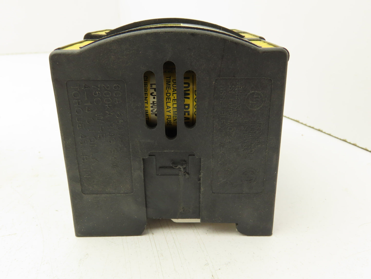 Buss JT60060 DIN Mountable Holder 35-60A Dual Element Time Delay Fuses Lot of 12