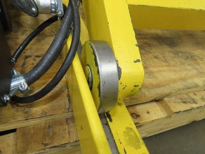 1000LB Scissor Lift Table 64" Travel 38x60" Gravity Roller Conveyor Top 3Ph